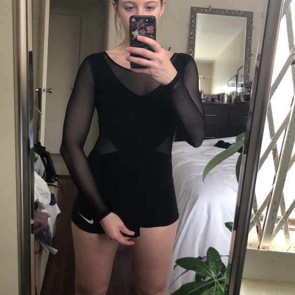 Black bodysuit with mesh cut-outs - Picture 6 of 6